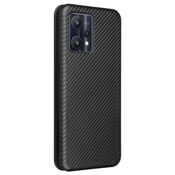 SKALO OnePlus Nord CE 2 Lite 5G Carbon Fiber Plånboksfodral - Sv Svart