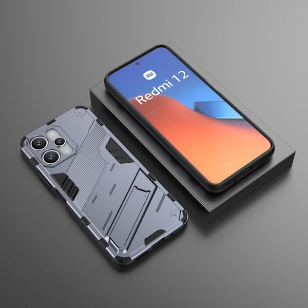 SKALO Xiaomi Redmi 12 4G/5G Hybrid BIBERCAS Cover - Mørkeblå Dark blue