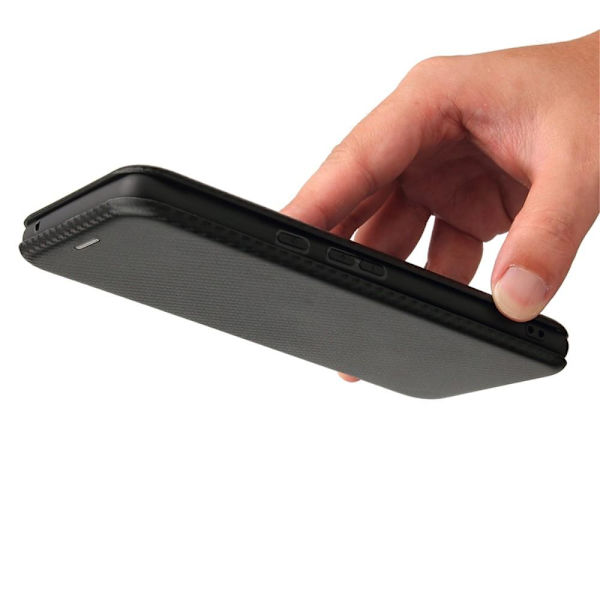 SKALO Google Pixel 6 Carbon Fiber Plånboksfodral - Svart Black