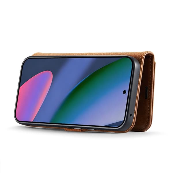 DG MING 2-i-1 Magnet Plånboksfodral för Google Pixel 11 Pro XL - Brun Brun