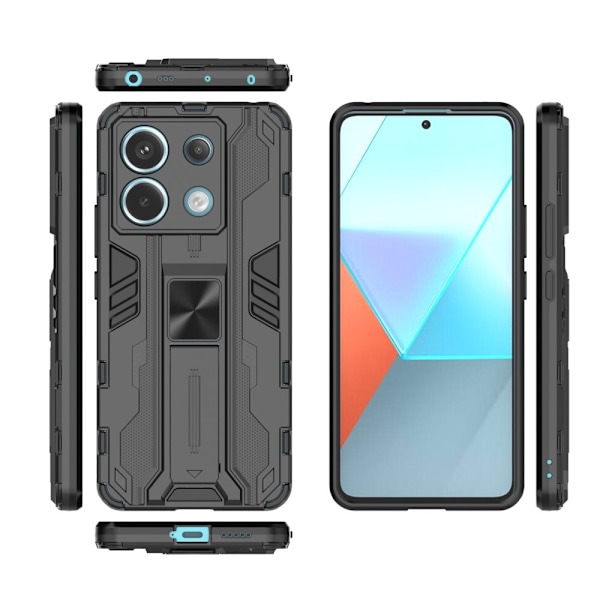 SKALO Xiaomi Redmi Note 13 Pro 5G Hybrid BIBERCAS Suojakuori - Musta Black