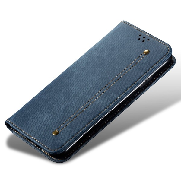 SKALO Samsung S24 Jeans Plånboksfodral - Blå Blå