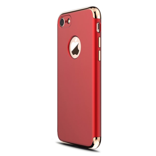 Design skal 3 i 1 guldkant till iPhone 7 - fler färger Röd
