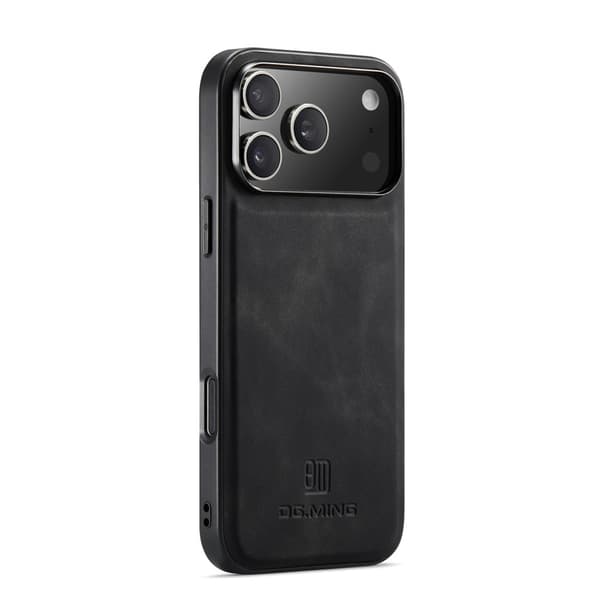 DG MING Premium PU-læder Hybrid Cover til iPhone 18 Pro Max - Sort Black