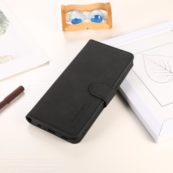 SKALO Motorola Moto G73 5G KHAZNEH Lompakkokotelo PU-nahasta - Musta Black