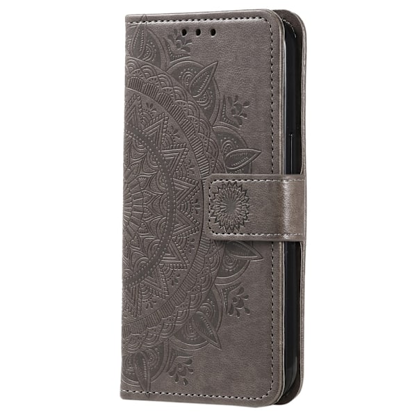 SKALO Samsung S25 Edge Mandala Plånboksfodral - Grå grå