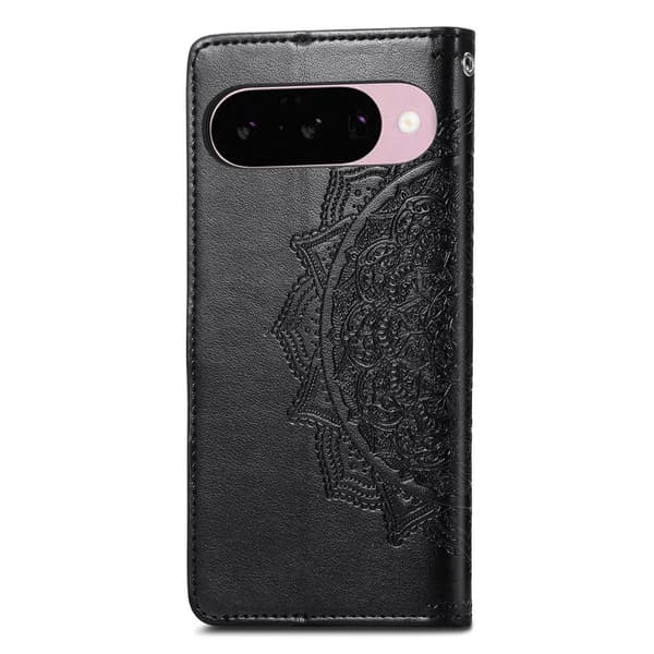 SKALO Mandala Flower Flip Cover til Google Pixel 11 Pro - Sort Black