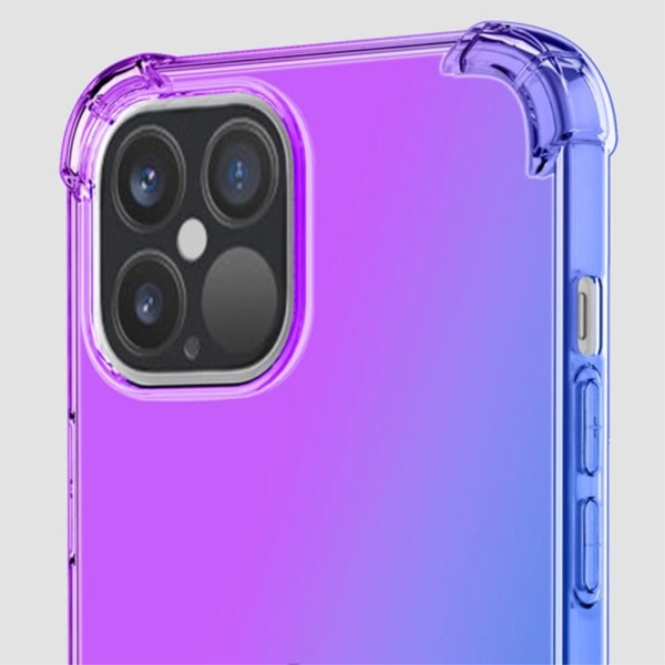 SKALO iPhone 15 Gradientti Erittäin vahva TPU-kuori - Violetti-S Multicolor