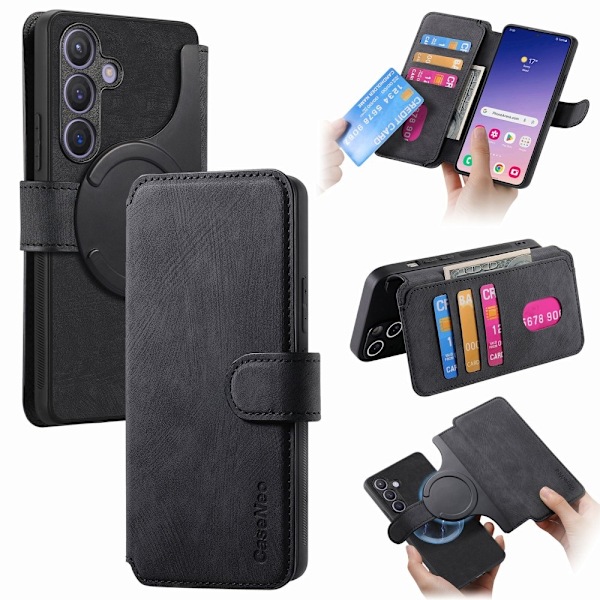 SKALO Samsung S25+ CASENEO MW-03 Flip Cover - Sort Black