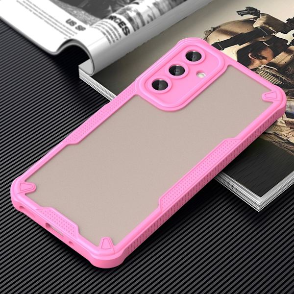 SKALO Samsung A16 Armor Hybrid Frosted Suojakuori - Pinkki Pink