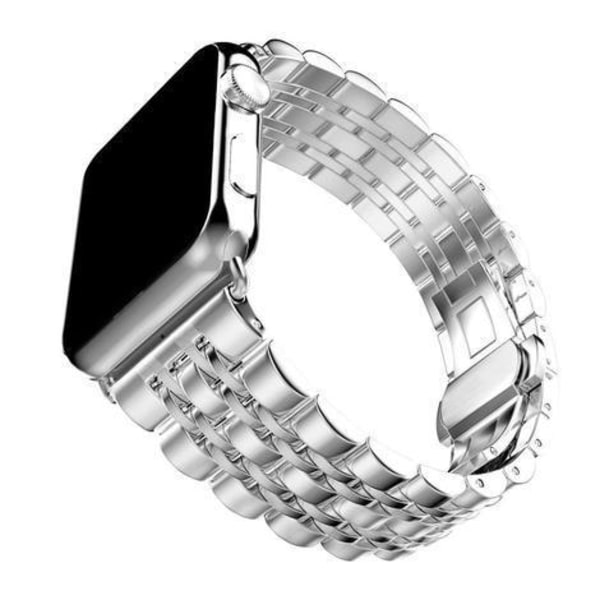 SKALO Teräsranneke 5-linkki Apple Watch 42/44/45/49mm - Valitse Silver