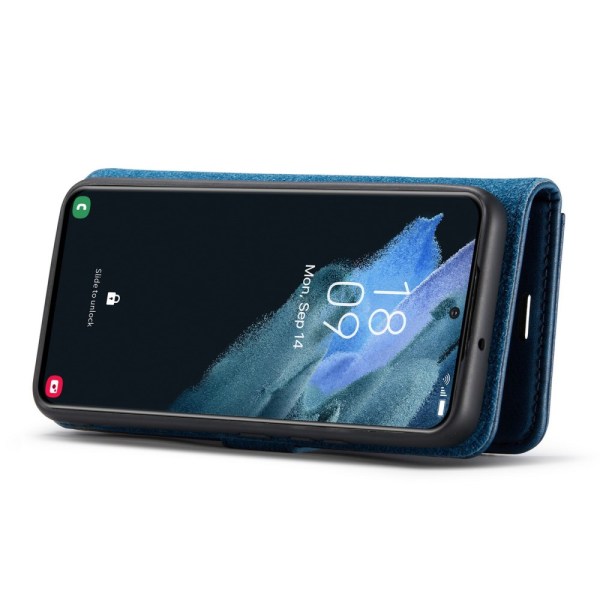 DG MING Samsung S23 2-in-1 magneetti lompakkokotelo - Sininen Blue