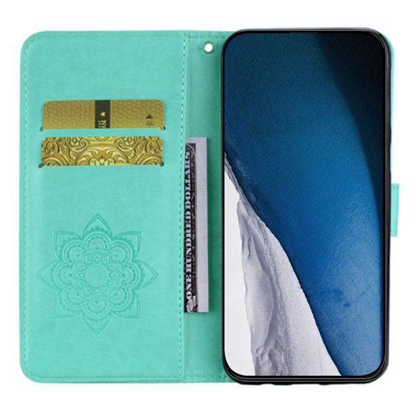 SKALO Motorola Moto G23 4G Mandala Owl Plånboksfodral - Turkos Turkos