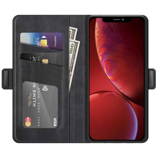 SKALO iPhone 13 Mini Premium Plånboksfodral - Svart Svart