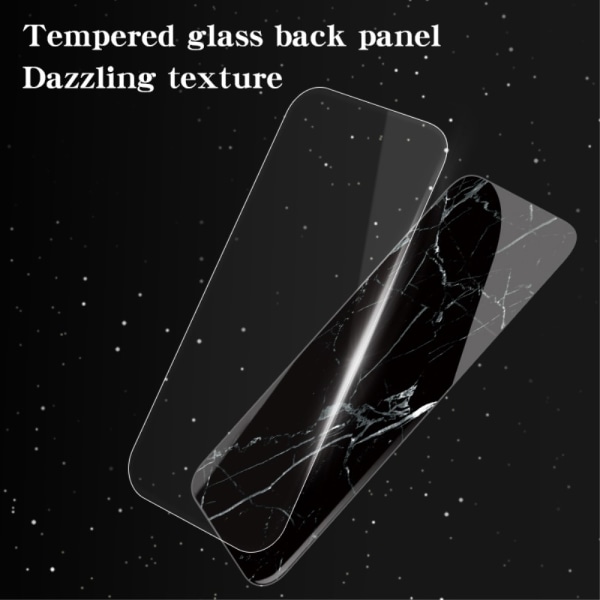 SKALO Samsung A55 5G Marmori karkaistu lasi TPU-suojakuori - #1 Multicolor