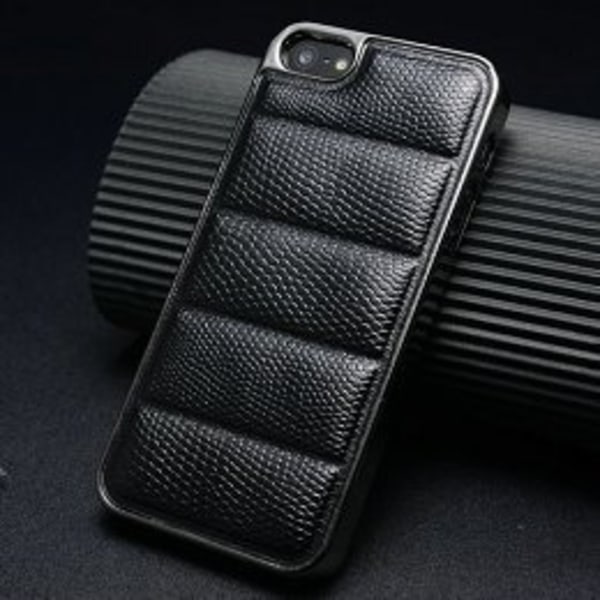 Ainutlaatuinen iPhone 5 / 5S / SE -kuori käärmeennahalla - enemmän värejä Black