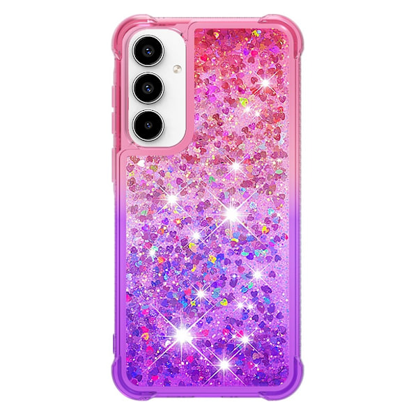 SKALO Samsung A56 5G Hiekka Glitteri Suojakuori - Pinkki-Violetti Multicolor