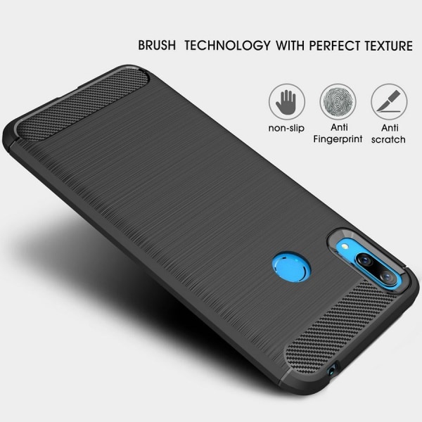 Stødsikkert Armour Carbon TPU cover Huawei Y6 2019 - flere farver Grey