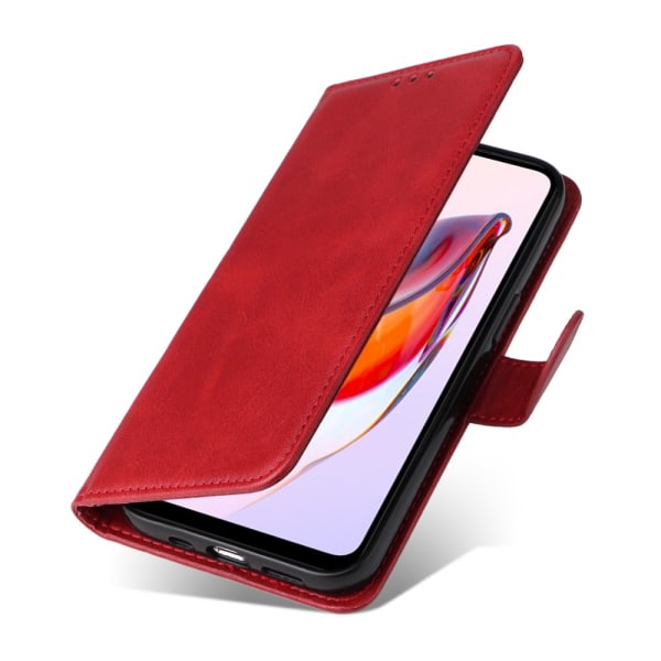 SKALO Xiaomi Redmi 12C 4G Lompakkokotelo PU-nahkaa - Punainen Red