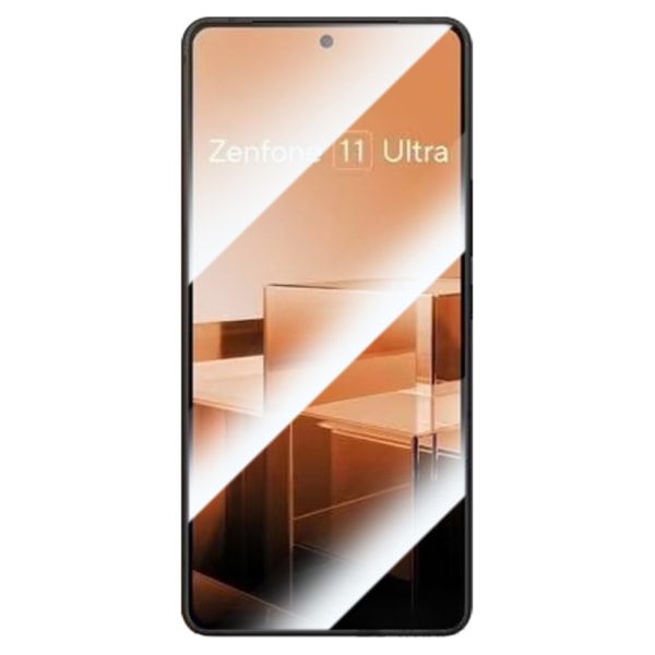 2-PAK SKALO Asus Zenfone 11 Ultra 5G FULL-FIT Hærdet Glas Skærmb Black