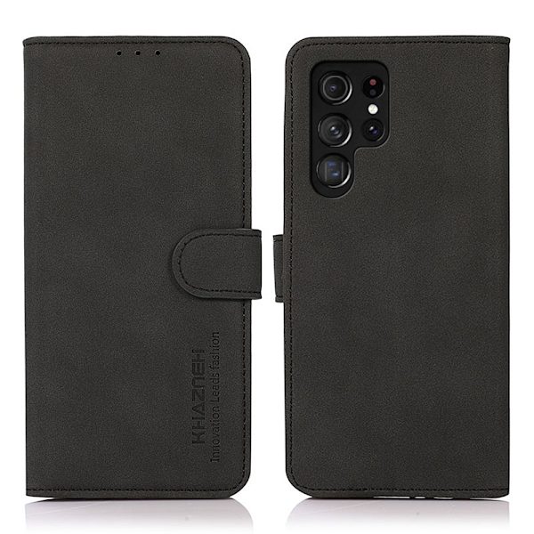 SKALO Samsung S24 Ultra KHAZNEH Pungetui i PU-læder - Sort Black