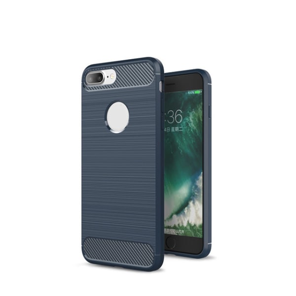 SKALO iPhone 7/8 Plus Armor Carbon Stöttåligt TPU-skal - Fler fä Blå
