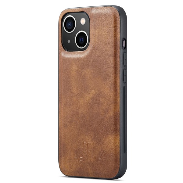 DG MING iPhone 15 2-i-1 Magnet Pungetui - Brun Brown