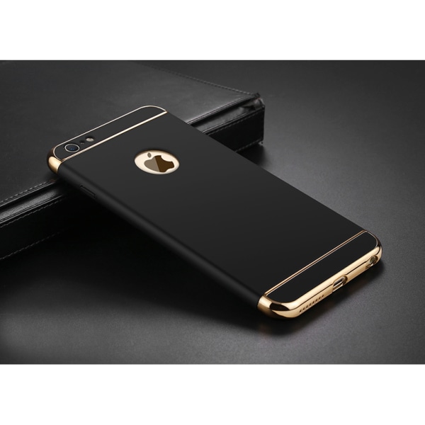 Design-kuori 3 in 1 kultainen reuna iPhone 6 / 6S PLUS -puhelimelle - enemmän värejä Silver
