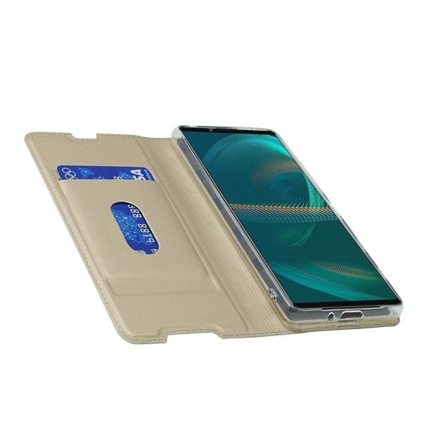 SKALO Sony Xperia 5 III Plånboksfodral Ultratunn design - Fler färger Guld