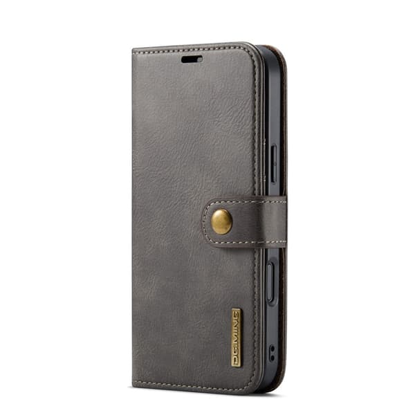 DG MING 2-i-1 Magnet Flip Cover til iPhone 18 Pro Max - Grå Grey