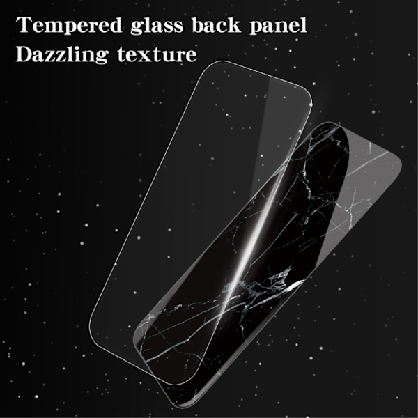SKALO iPhone 16 Plus Marmor hærdet glas TPU Cover - #1 Multicolor