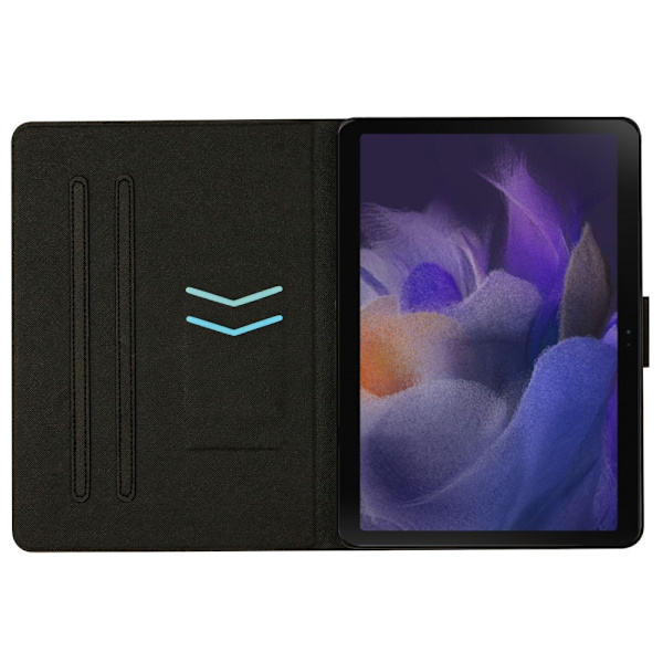 SKALO Samsung Tab A9 Croco PU-læder Flip Cover - Sort Black