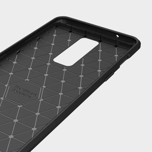SKALO OnePlus 6 Armor Carbon Iskunkestävä TPU suojakuori - Valit Red