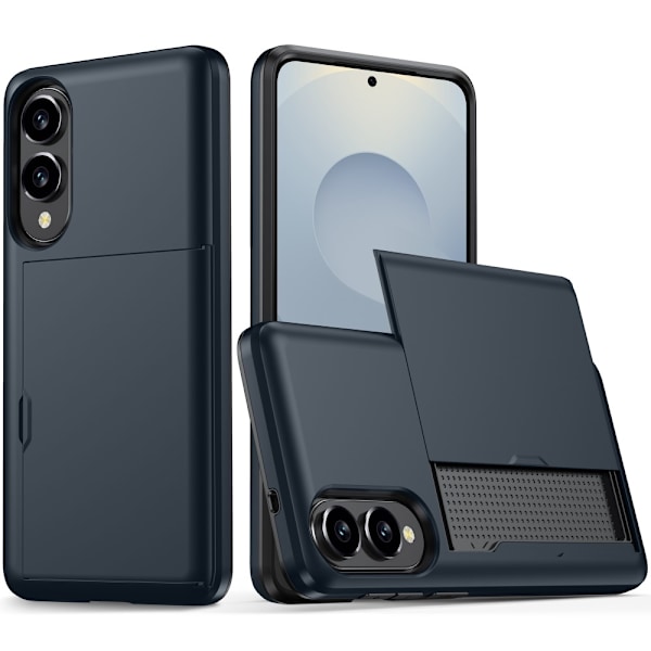 SKALO Samsung S25 Edge Armor Korttikotelo Suojakuori - Sininen Blue