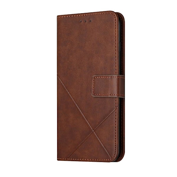 SKALO Samsung A34 5G Embossed Plånboksfodral i PU-Läder - Mörkbrun Mörkbrun