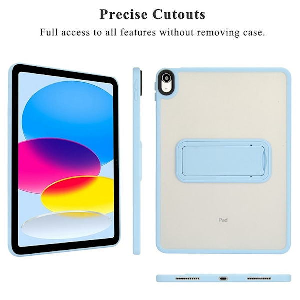 SKALO iPad 11" (2025) Color Hybrid Kickstand Suojakuori - Turkoosi Turquoise