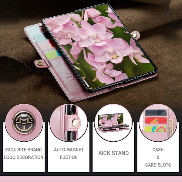 CaseMe Samsung Z Fold6 Pungetui - Pink Pink