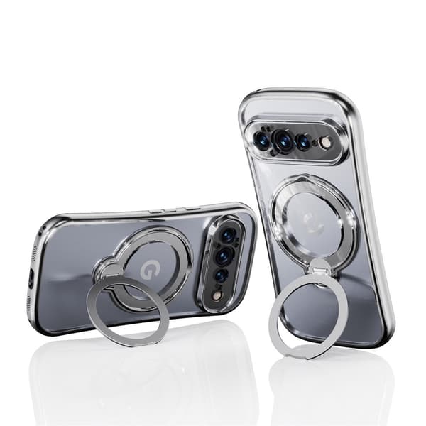 SKALO Electroplated 360° Ring TPU Cover til Google Pixel 11 - Sølv Silver