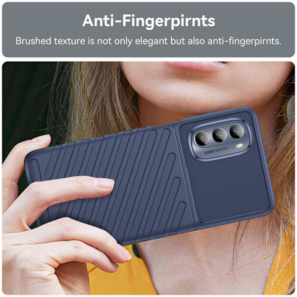 SKALO Motorola Moto G62 5G Armor Thunder Suojakuori - Sininen Blue