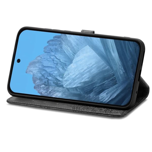 SKALO Mandala Flower Flip Cover til Google Pixel 11 - Sort Black
