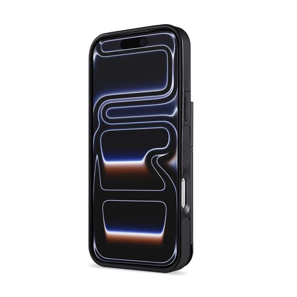 SKALO N.BEKUS P4 PU-Læder Kortholder Cover til iPhone 18 Pro - Sort Black