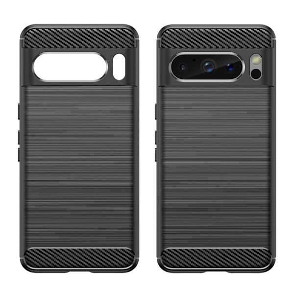 SKALO Google Pixel 8 Pro Armor Carbon Iskunkestävä TPU suojakuori - Valitse väri Black