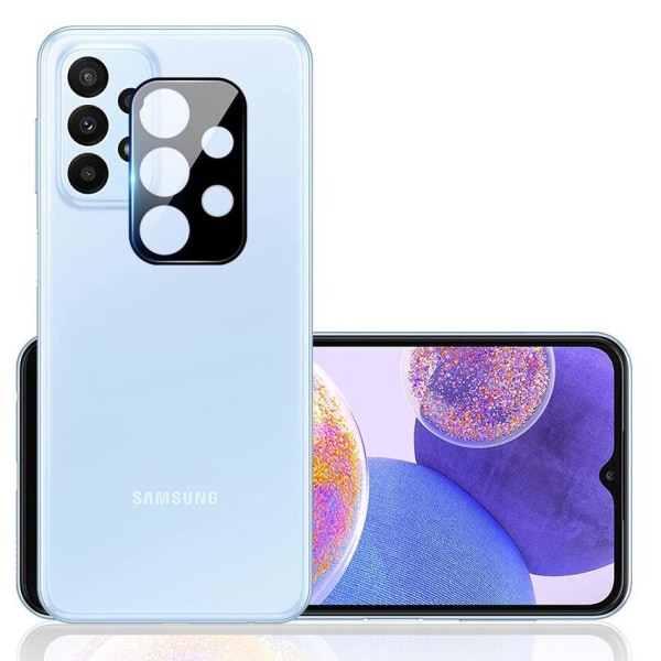 SKALO Samsung Galaxy A23 5G 3D objektivcover/kameracover Hærdet glas Black