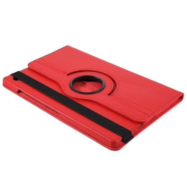 SKALO Samsung Tab A9+ 360 Litchi Fodral - Röd Röd