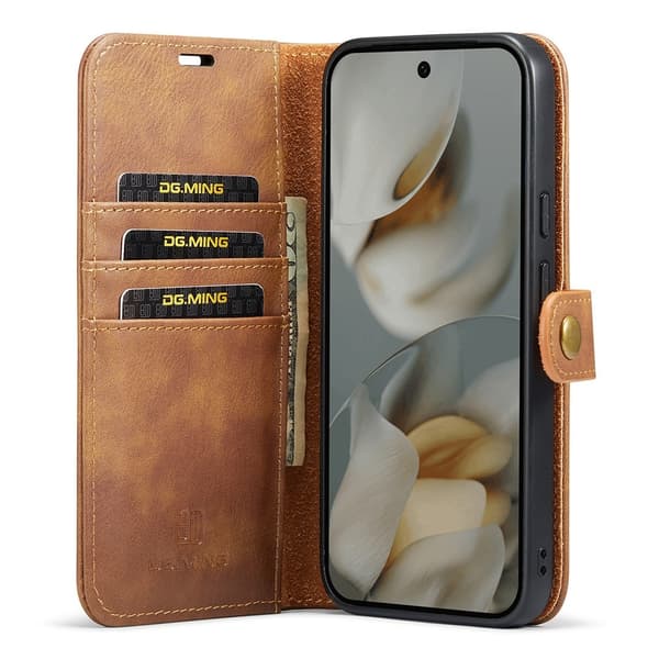 DG MING Google Pixel 10 2-i-1 Magnet Plånboksfodral - Brun Brun