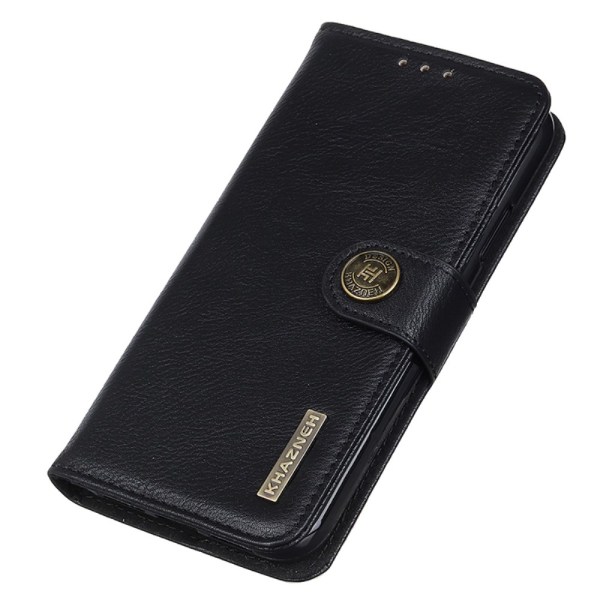 SKALO Motorola Moto G14 KHAZNEH Premium Plånboksfodral i PU-Läde Svart