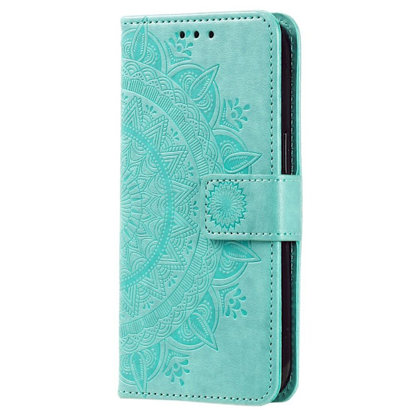 SKALO Xiaomi Redmi Note 12 4G Mandala lompakkokotelo - Turkoosi Turquoise