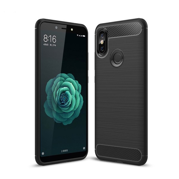 Stødsikker Armour Carbon TPU etui Xiaomi Mi A2 - flere farver Blue