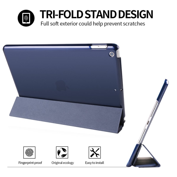 SKALO iPad 10.2 Trifold Fodral - Mörkblå Mörkblå