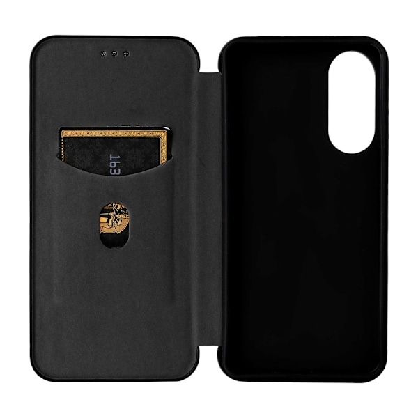 SKALO Samsung S25 Edge Carbon Fiber Plånboksfodral - Svart Svart